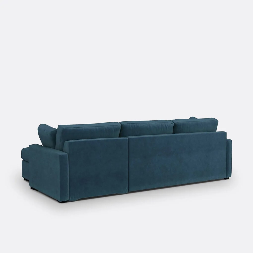 Hoekbank, omvormbaar, 4-zits, fluweel, Comfort Bultex®, TIMOR