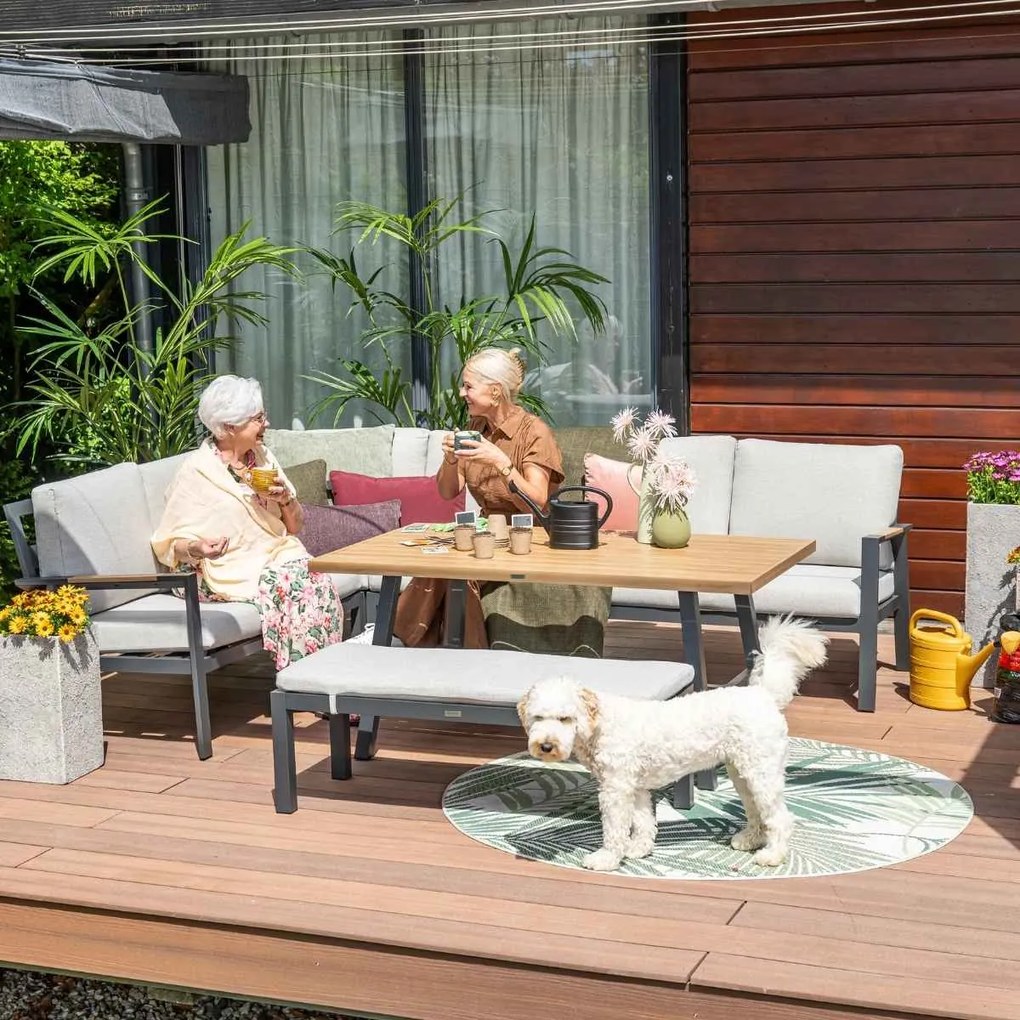 Garden Impressions Lissabon lounge dining set 6-delig - valley sand