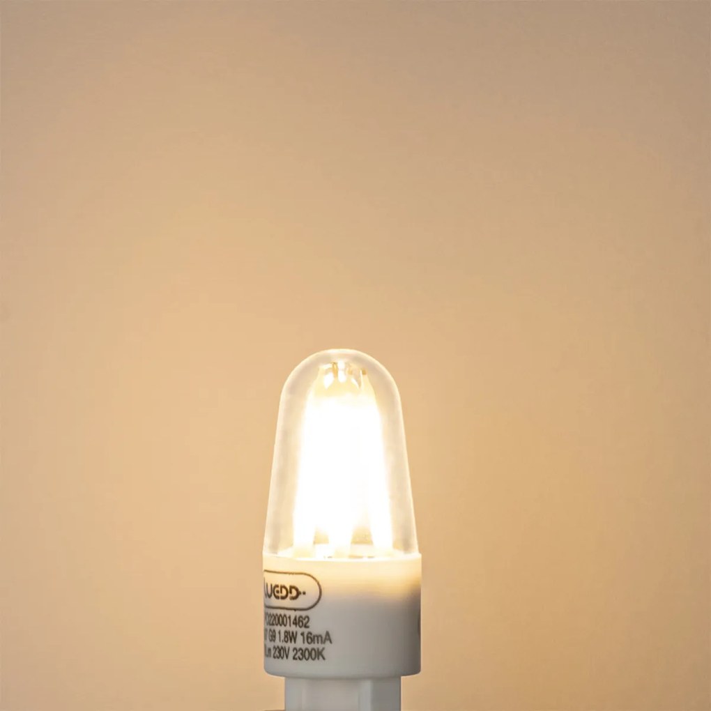 Set van 5 G9 LED filament lamp 1,8W 170 lm 2300K