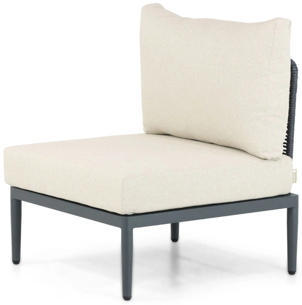 Hoek loungeset 6 personen Aluminium/wicker Grijs Coco Ibiza