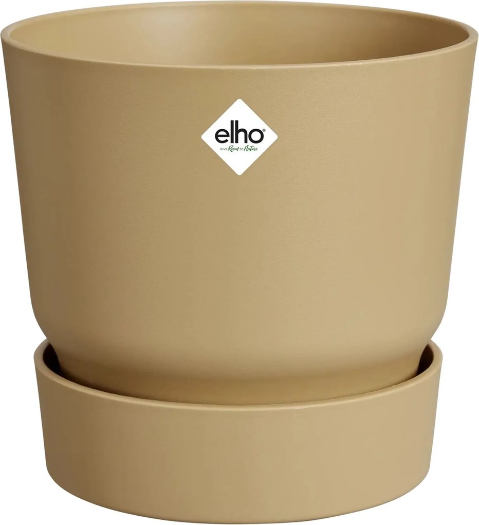 elho bloempot Greenville Round 40 - Golden Sand (Geel) - Diameter 39 x H 37 cm