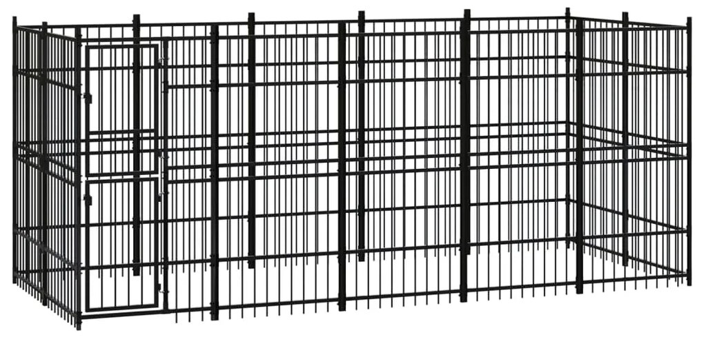 vidaXL Hondenkennel 9,22 m² staal