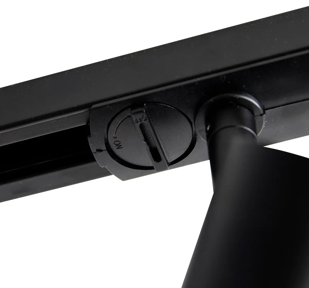 Modern railsysteem met 3 spots zwart 1-fase 100 cm - Iconic Jeany