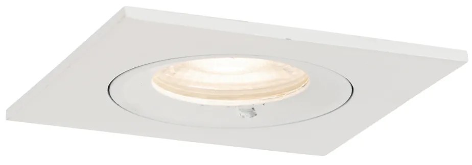 Buitenlamp Set van 6 inbouwspots wit vierkant GU10 50mm IP44 - Xena Modern GU10 IP44 Buitenverlichting Lamp