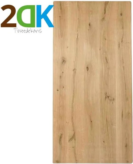 Tweedekans - Tafelblad eiken Castle Line verjongd - 200 x 100 cm - Dikte 4,5 cm