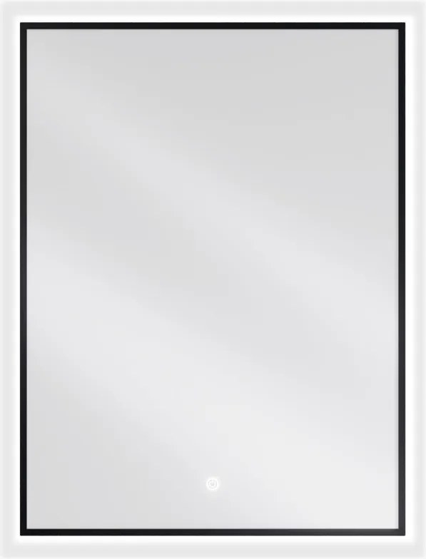 Mexen Erma verlichte badkamerspiegel 60 x 80 cm, LED 6000K, anti-condens, zwarte lijst - 9814-060-080-611-70