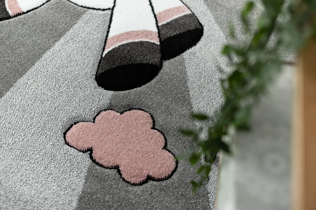 Tapijt PETIT UNICORN EENHOORN grijskleuring