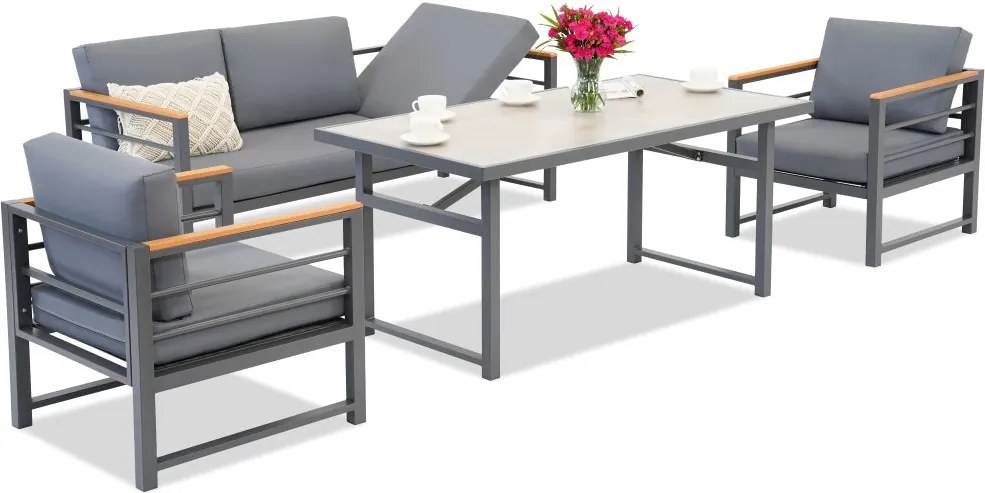 Guarda Apetito 5 Garden Point stalen tuinmeubelen antraciet