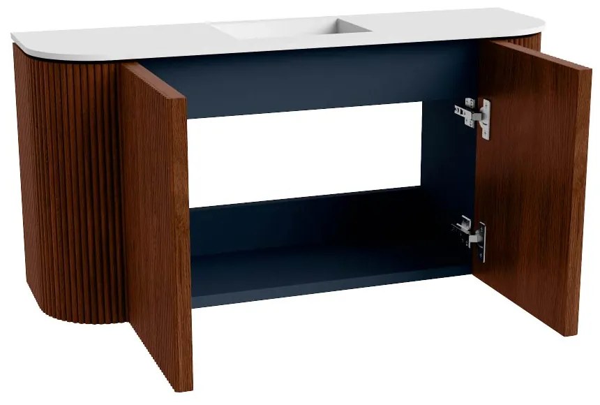 Mondiaz Joya 85cm toiletmeubel ronding links/rechts ruby met wastafel faye midden zonder kraangat talc