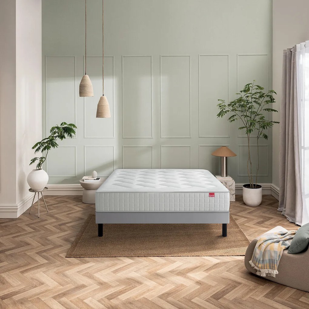 Ensemble matras met veren l'Authentique + beddenbodem