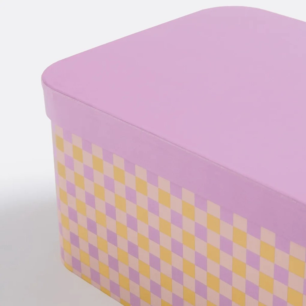 Set van 2 opbergboxen met deksels, Lena