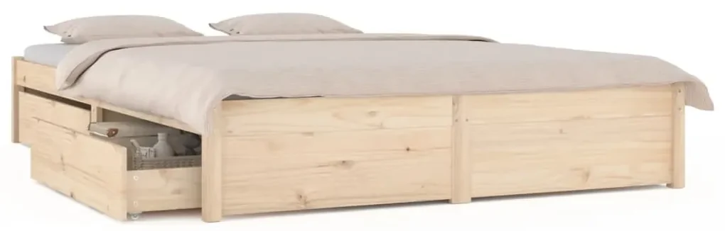 vidaXL Bedframe met lades 140x190 cm
