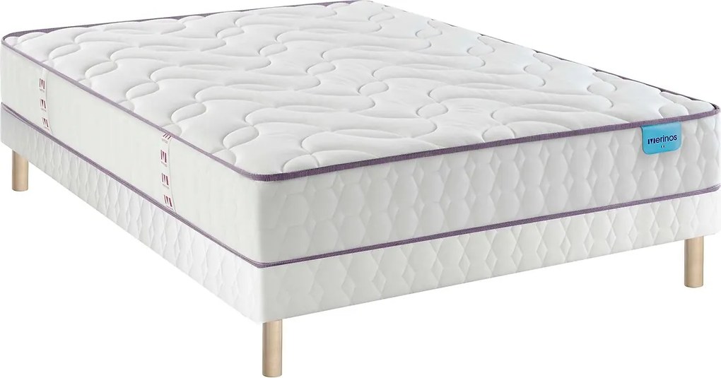 Matras met 580 pocketveren in 3 zones en een gestoffeerde lattenbodem, COSY LIT 2