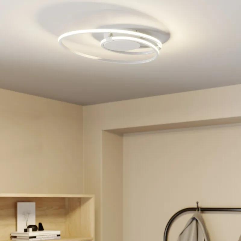 Xenias LED plafondlamp, wit, 49 x 30 cm - lampen-24