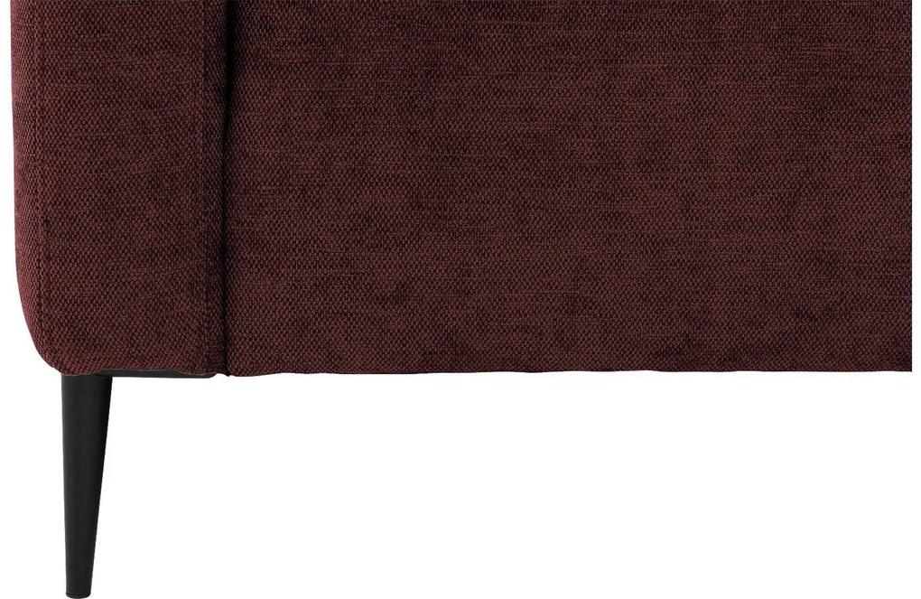 Goossens Zitmeubel Key West rood, stof, 2,5-zits, modern design met ligelement rechts