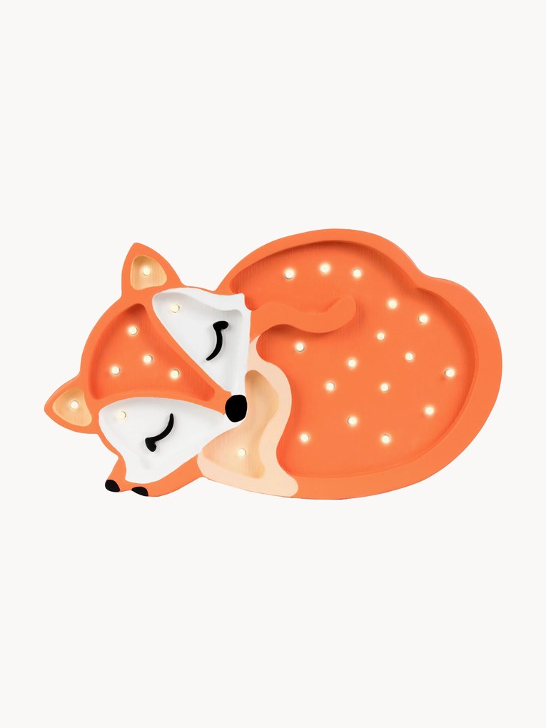 Handgemaakte LED-kinderlamp Fox met timerfunctie en afstandsbediening, dimbaar