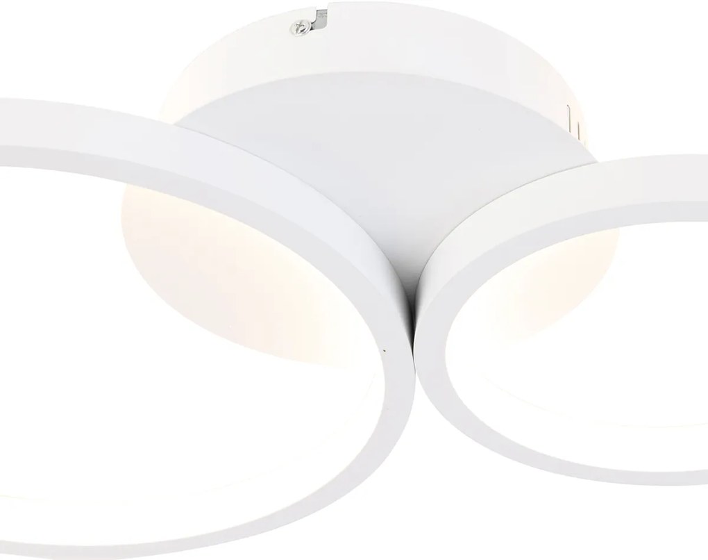 Plafondlamp wit incl. LED 3 staps dimbaar 4-lichts - Lupolo