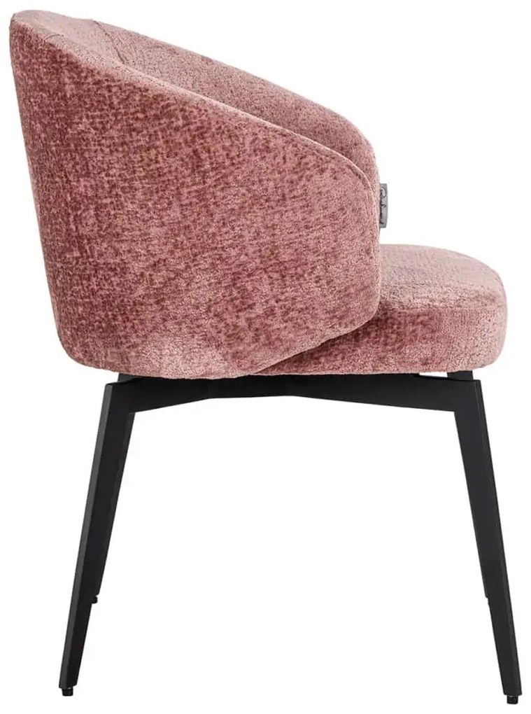 Richmond Interiors Amphara Eetkamerstoel Hotel Chique Stijl Roze Chenille