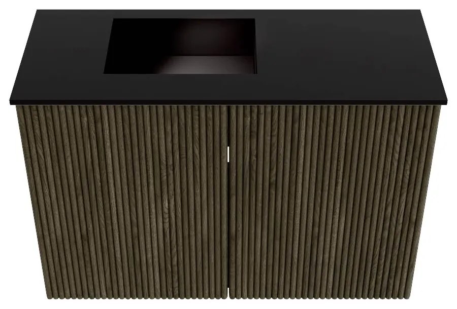 Mondiaz Joya 60cm toiletmeubel shadow met wastafel faye links 1 kraangat urban