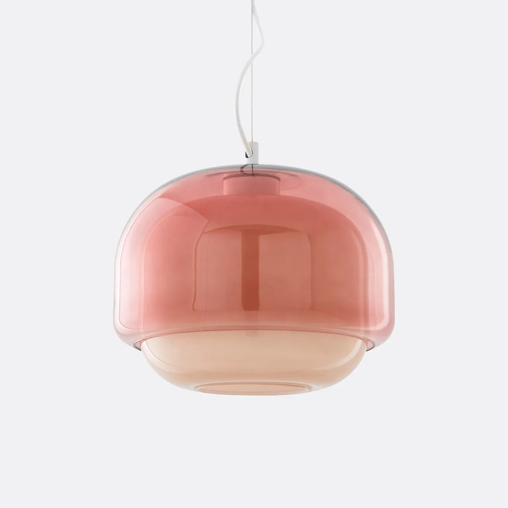 Hanglamp in gekleurd glasØ30,5 cm, Kinoko