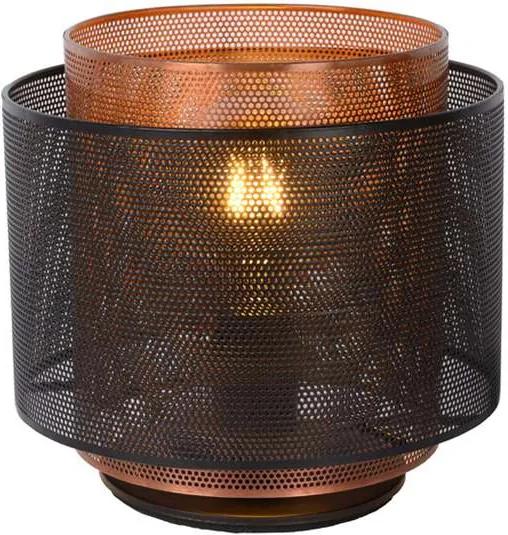 Lucide tafellamp Orrin - zwart - Ø25 cm - Leen Bakker
