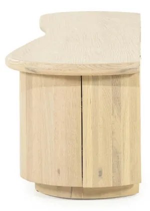 Eiken Tv-meubel Organische Vorm 180 Cm Naturel - 180x42x43cm.