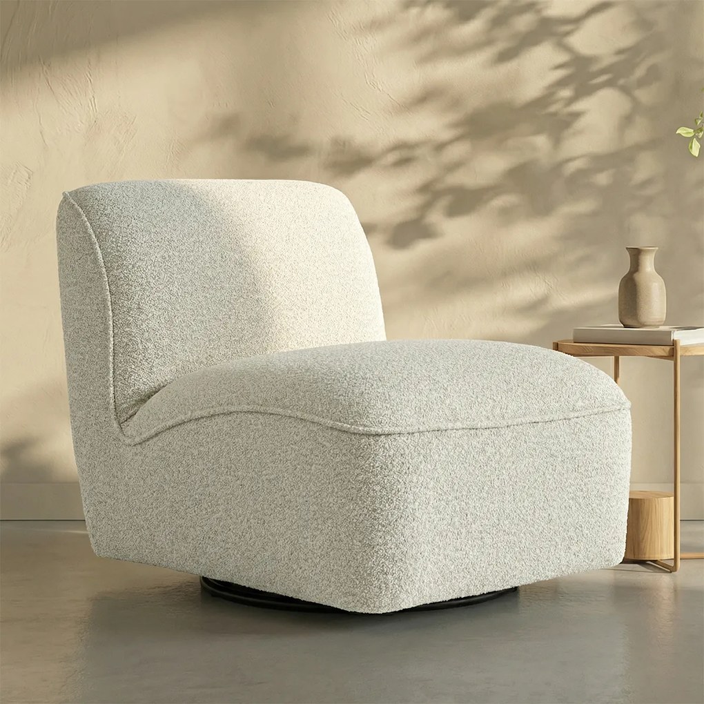 Draaibare Fauteuil Beige Zonder Armleuning