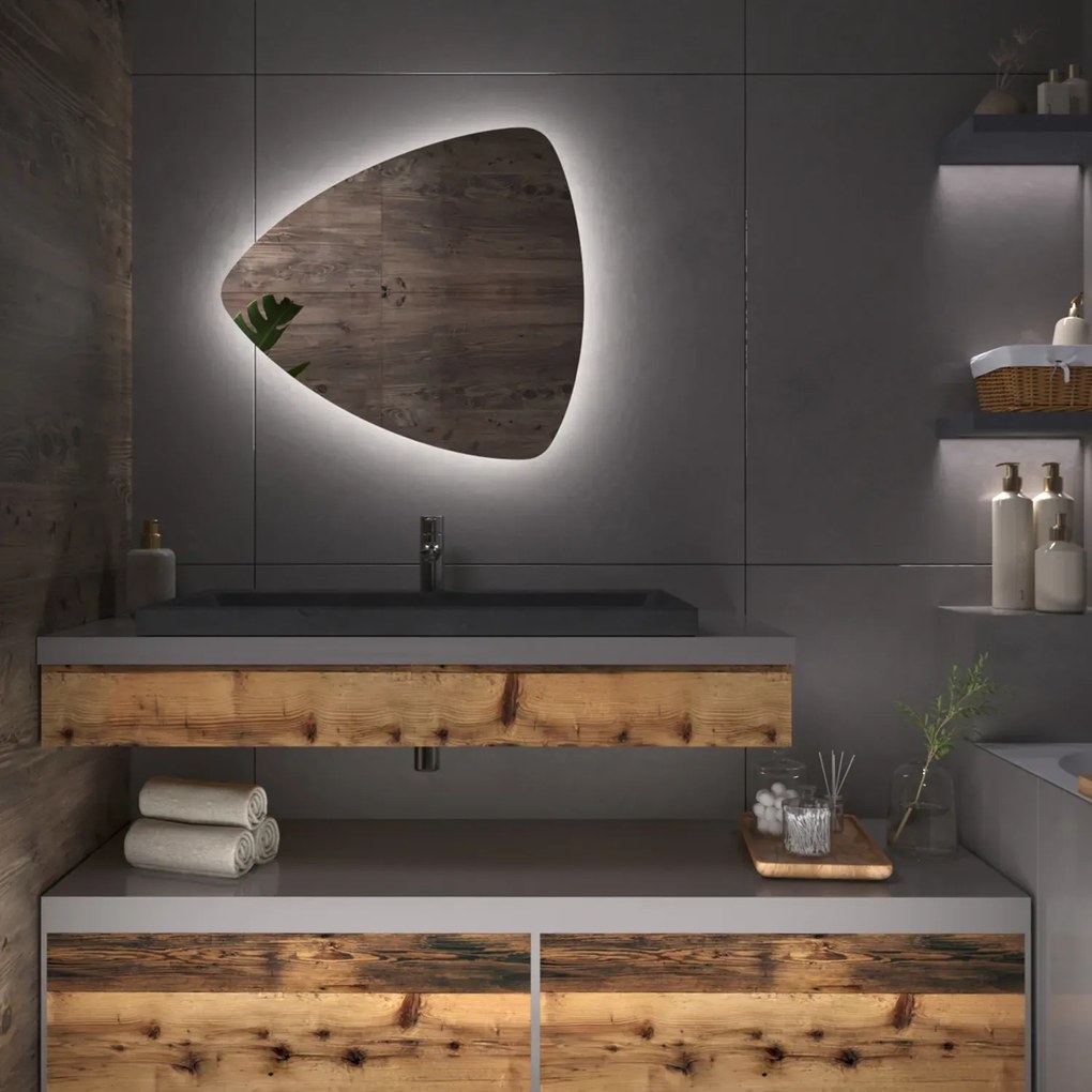 Atypische spiegel met LED-verlichting G12