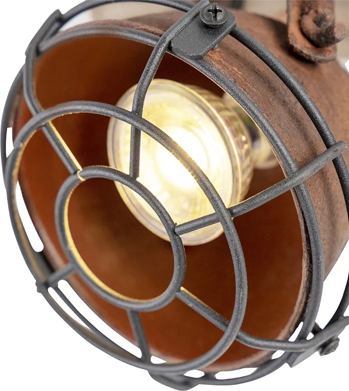 Smart spot roestbruin met hout incl. 2 wifi GU10 - Gina