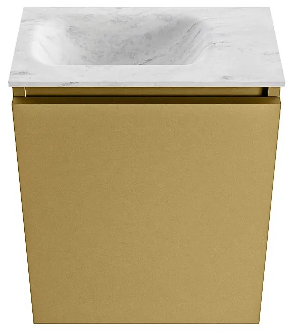 Mondiaz Ture DLux toiletmeubel 40cm oro met wastafel opalo links met kraangat