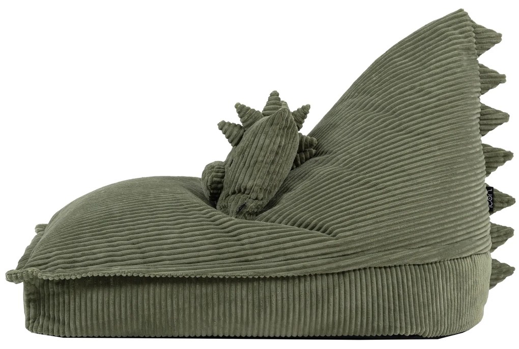 Kinder Zitzak Dino Lounger & Kussen Set - Groen