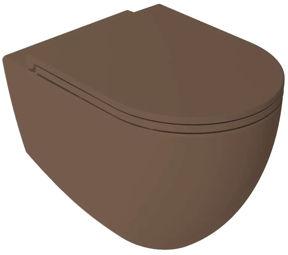 Isvea Infinity Raggio Isvea Infinity toiletpot randloos met softclose zitting taupe | BIANO