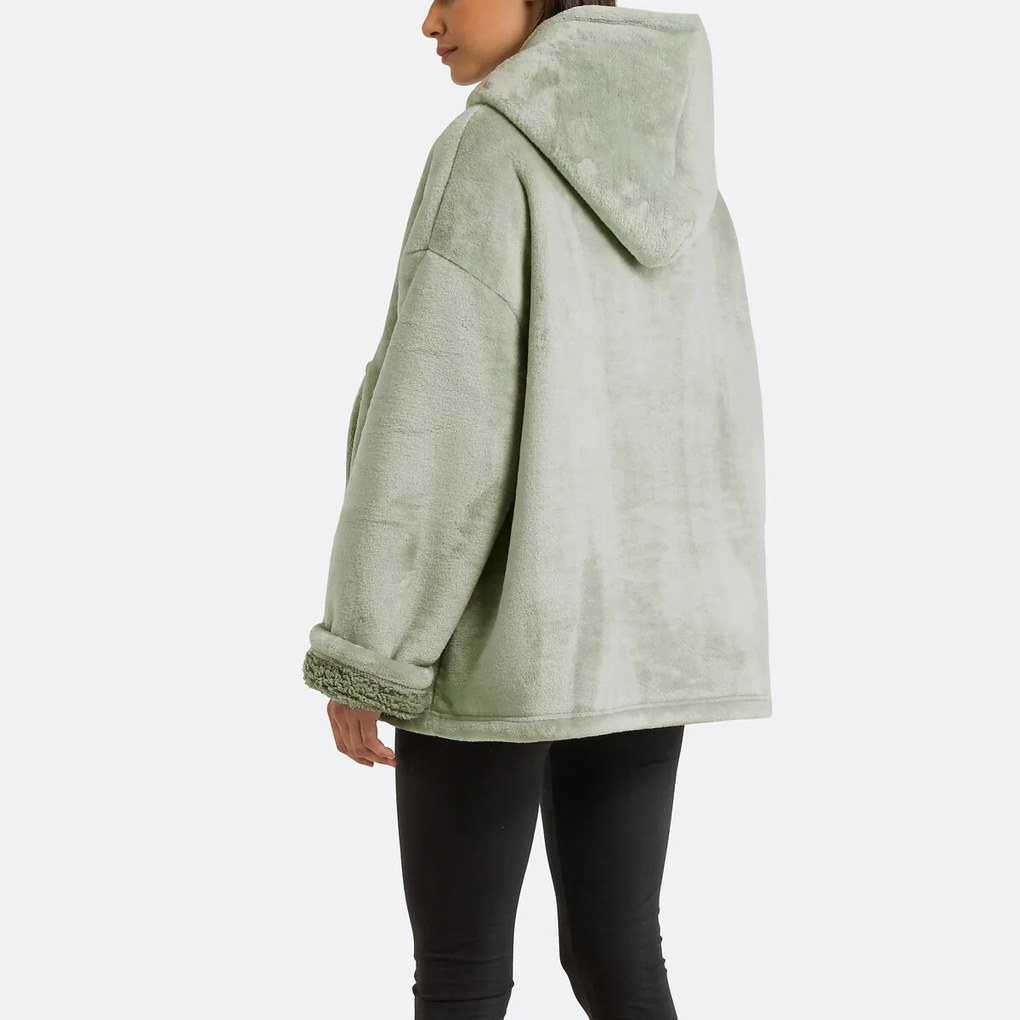 Plaid fleece sweater maat S/M, Javi