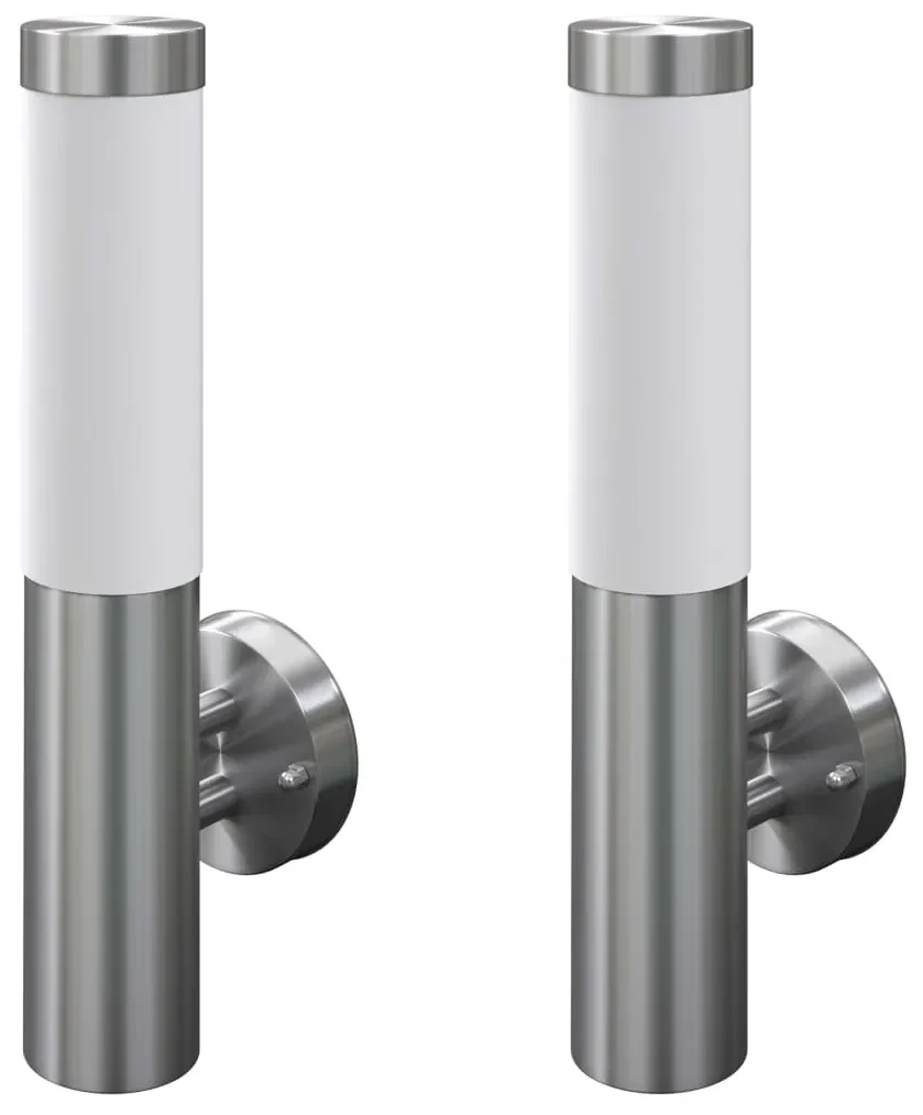 vidaXL Buitenlamp RVS Savona (2 stuks)