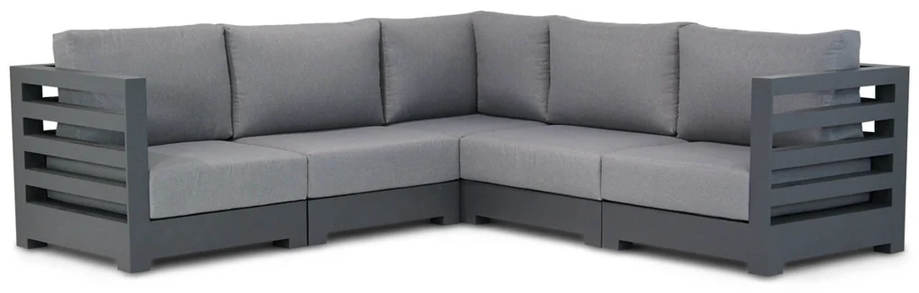 Hoek loungeset 5 personen Aluminium Grijs Santika Furniture Santika Phantom