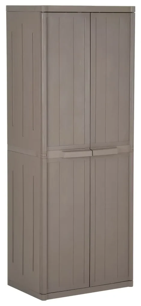 vidaXL Tuinkast 65x45x172 cm PP rattan bruin