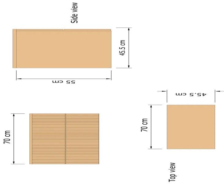 Gliss Design Hybris badmeubel met ribbelfront 70cm ash grey met glans witte wastafel zonder kraangat Lako