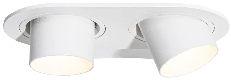Set van 6 inbouwspots wit GU10 35mm kantelbaar 2-lichts - Installa
