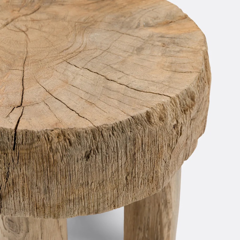 Kruk in teak H25 cm, Ustabo