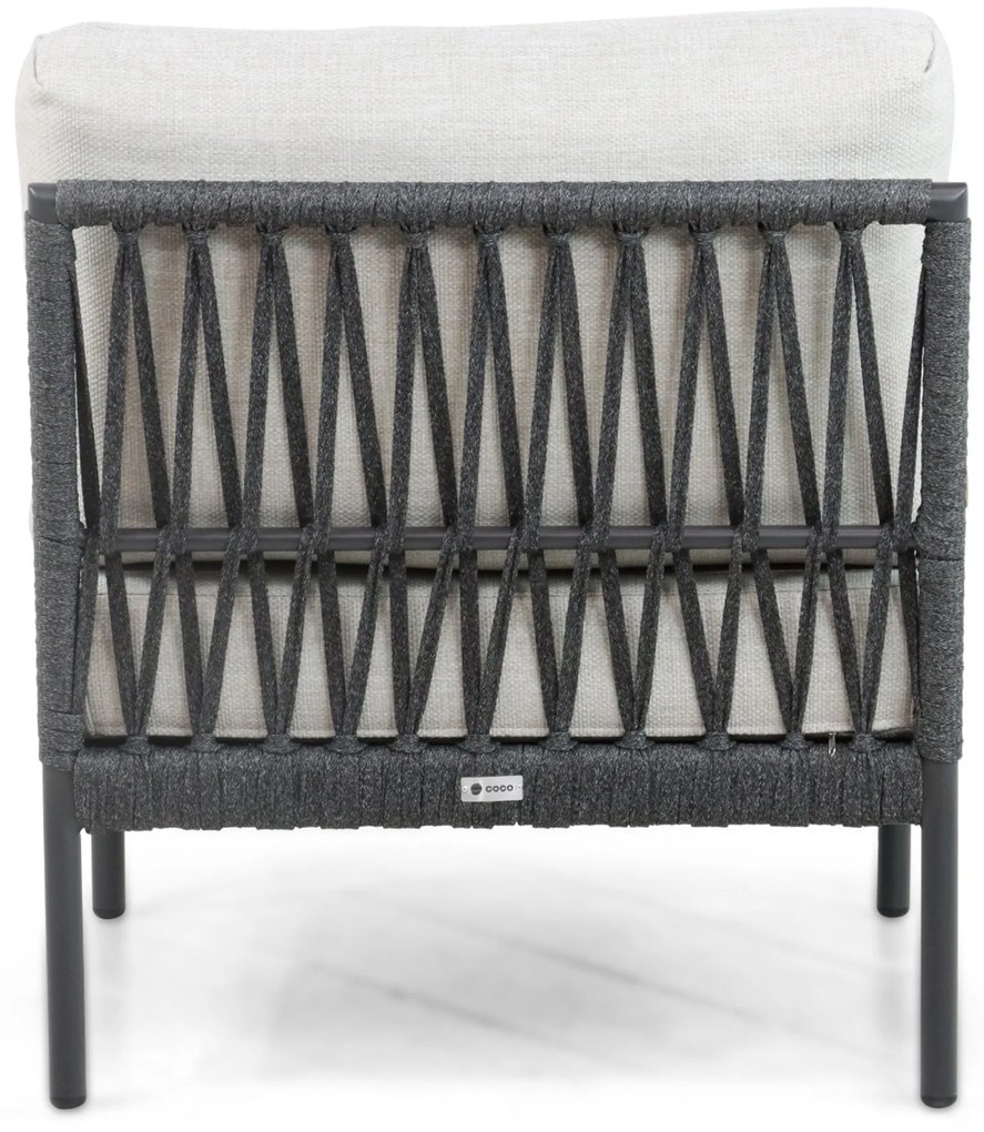 Hoek loungeset 6 personen Aluminium/rope Grijs  Coco Puerto