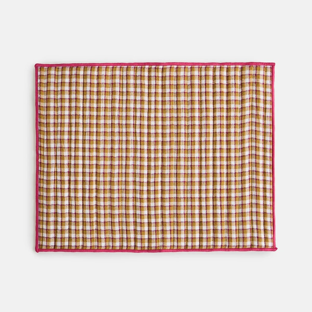 Set van 2 geweven geruite placemats van tetra, NINON