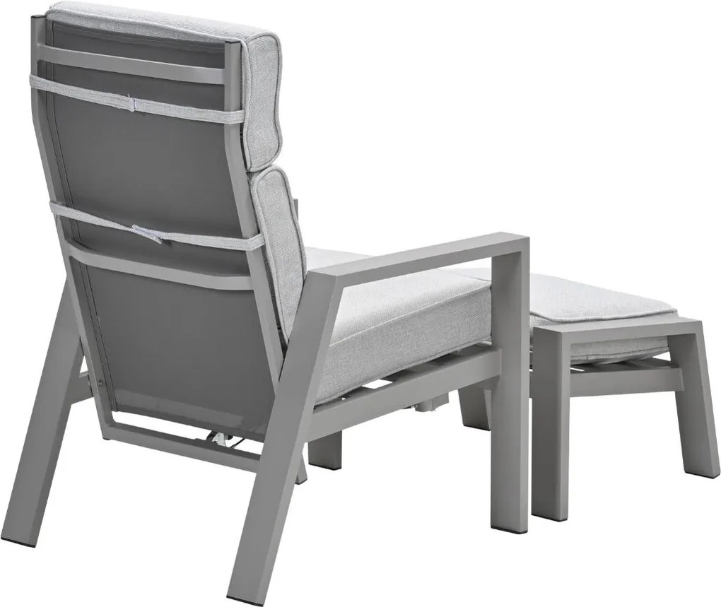 Garden Impressions Lora loungestoelen taupe - Lucas bijzettafel Ø50 cm