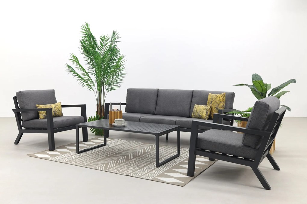 Hugo stoel-bank loungeset - antraciet OP=OP