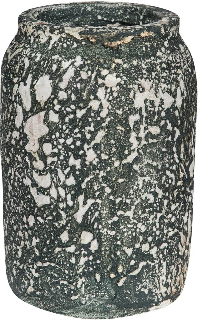 PTMD Collection | Pot Juan lengte 35 cm x breedte 35 cm x hoogte 42 cm grijs bloempotten keramiek decoratie vazen & bloempotten