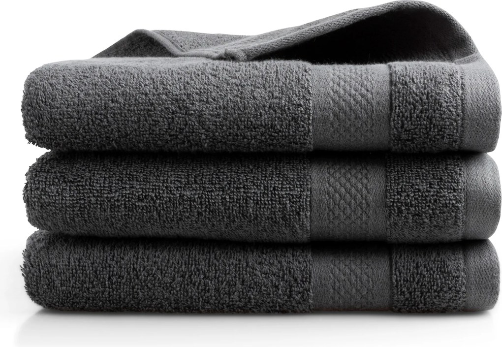 Handdoek Hotel Collectie– 3 stuks – 50×100 – antraciet
