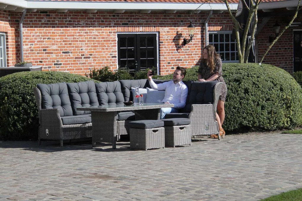 Dining Loungeset 8 personen Wicker Grijs  Garden Collections New Castle