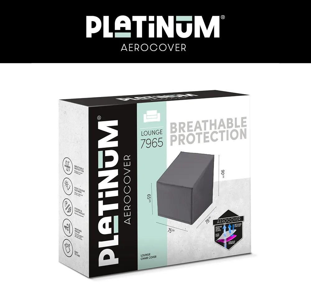 Platinum AeroCover Loungestoelhoes hoge rug 78x78xH65/90