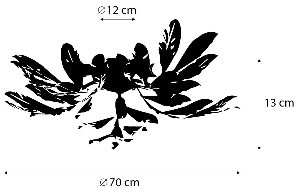 Vintage plafondlamp antiek goud 5-lichts - Linden