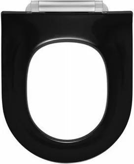 Projecta Solid Pro polygiene toiletzitting zonder deksel en met softclose, zwart