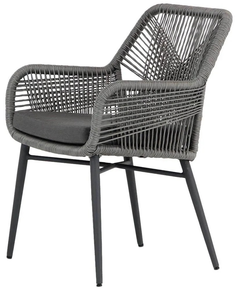 Bistroset 2 personen 70 cm Aluminium/wicker Grijs Lifestyle Garden Furniture Advance/Como